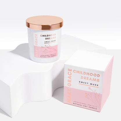 Childhood Dreams - Musk Sticks Jar Candle Jar Candle Candle Soy Candle Mary Grace