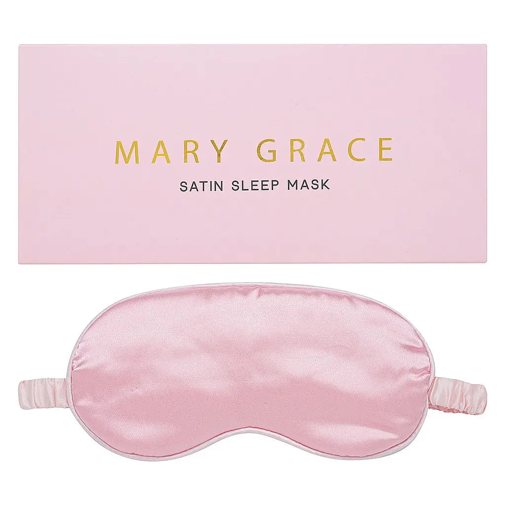 Luxe Satin Sleep Mask Pink Eye Mask Mary Grace Satin Mask